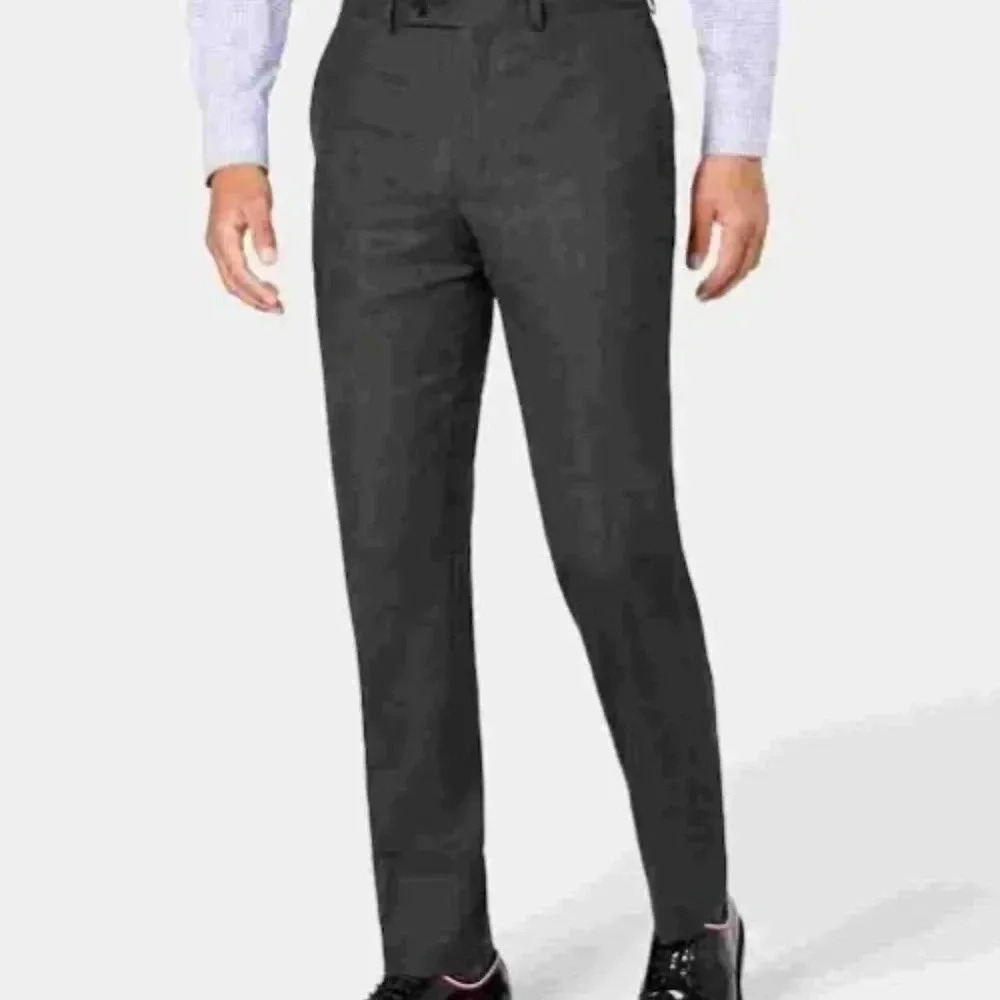 DNKY Men's Charcoal Dress Pants 100% Wool Sz 34x32